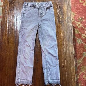PAIGE Straight Leg Jeans in Light grey